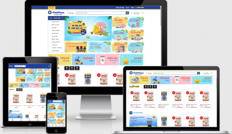 Mẫu web bán hàng đẹp từ Flatsome – Kidsplaza