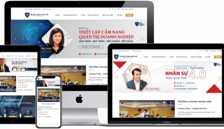 Mẫu website đẹp giáo dục – Trường doanh nhân