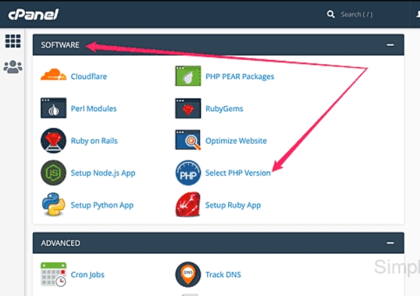 log in to your cpanel dashboard