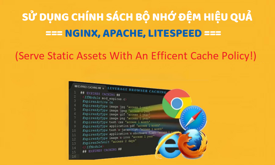 fix lỗi serve static assets with an efficient cache policy
