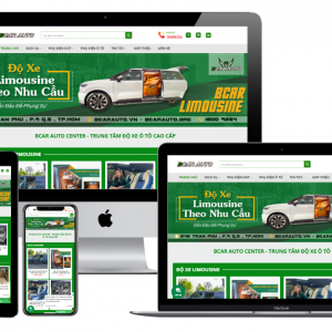 mẫu website cung cấp dịch vụ xe ô tô