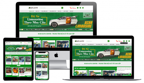 Mẫu website cung cấp dịch vụ xe ô tô