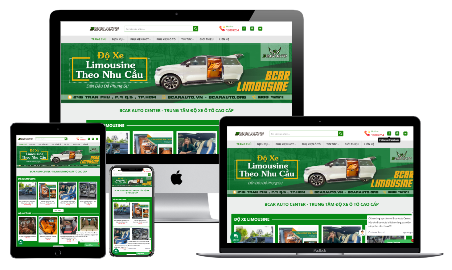 Mẫu website cung cấp dịch vụ xe ô tô