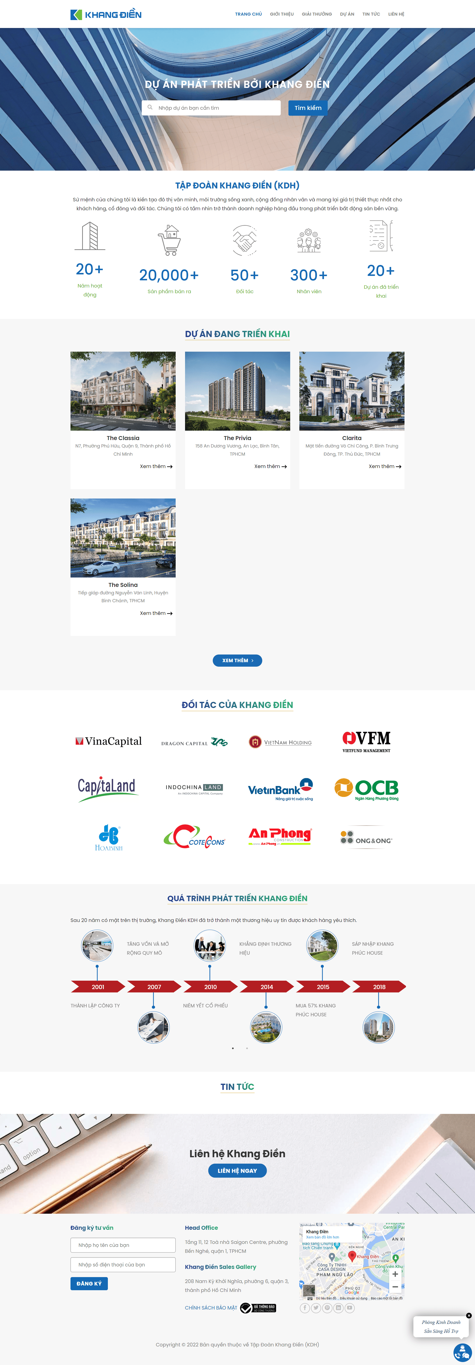 Mẫu website bất động sản – theme bất động sản Khang Điền