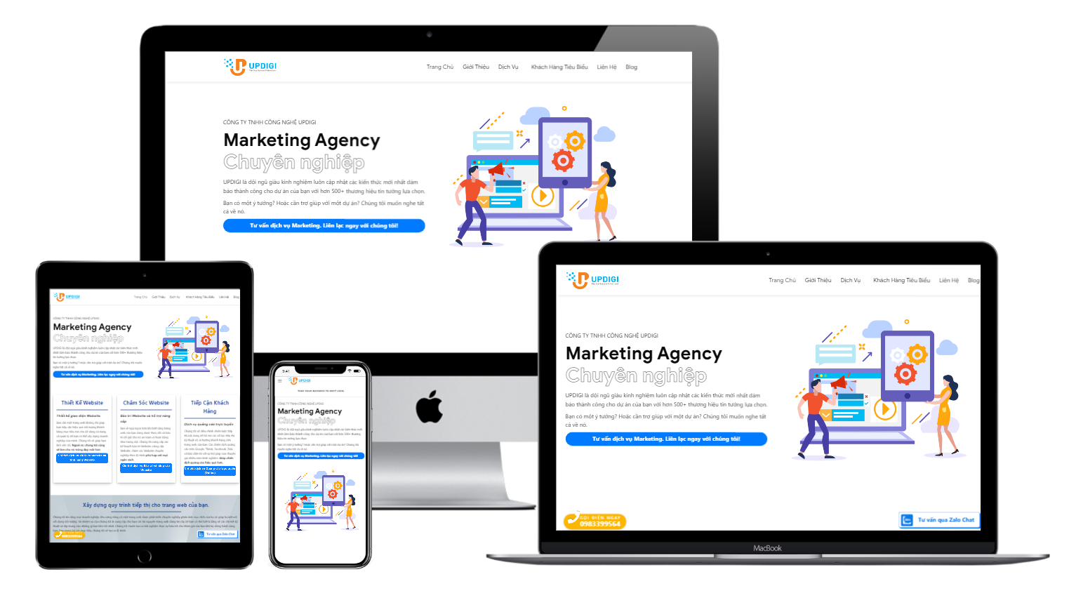 Mẫu web cho công ty Digital marketing 01