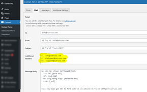 Hướng dẫn gửi email Contact Form 7 đến nhiều địa chỉ sử dụng Cc và Bcc