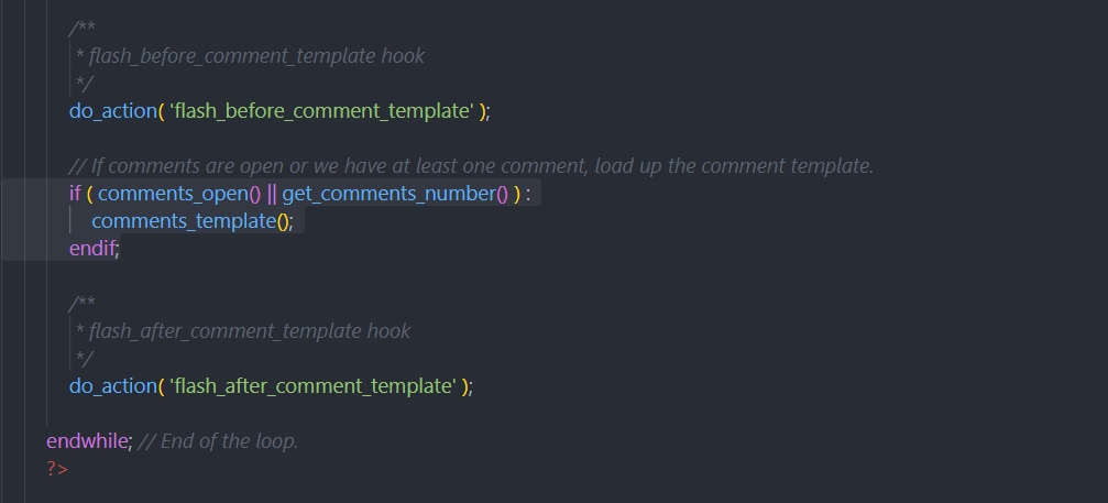 comments template