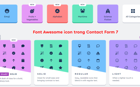 Submit button bằng Font Awesome icon trong Contact Form 7