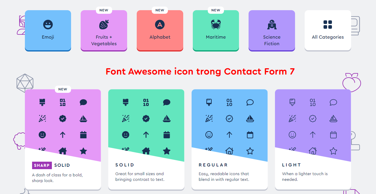 font awesome icon trong contact form 7