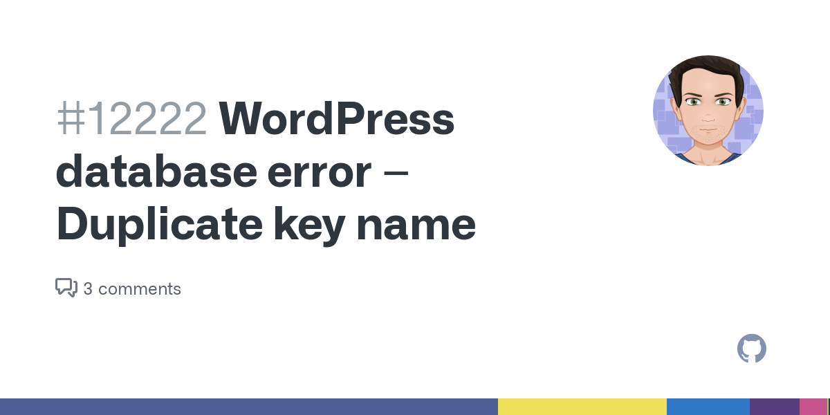 wordpress database error duplicate
