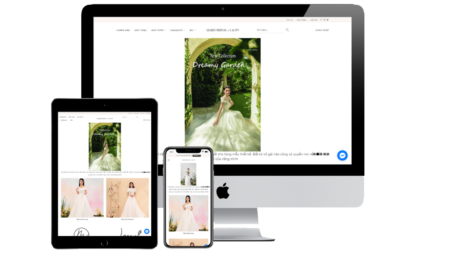 Mẫu website show sản phẩm váy cưới – marisbridal