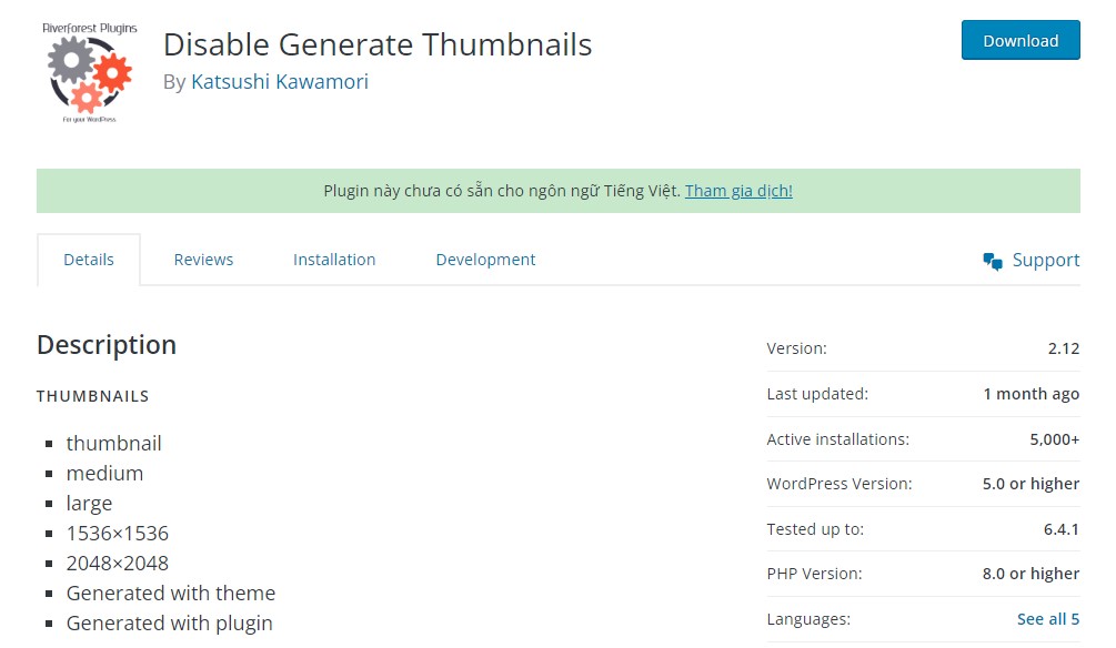 disable generate thumbnails