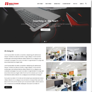 mẫu website dịch vụ vận tải và văn phòng huutoanoffice