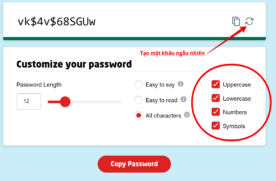 Bạn nên đặt mật khẩu mạnh cho website để tăng cường bảo mật
