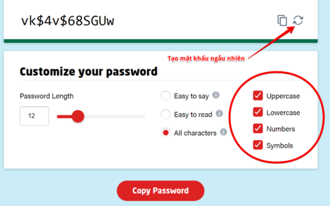 Bạn nên đặt mật khẩu mạnh cho website để tăng cường bảo mật