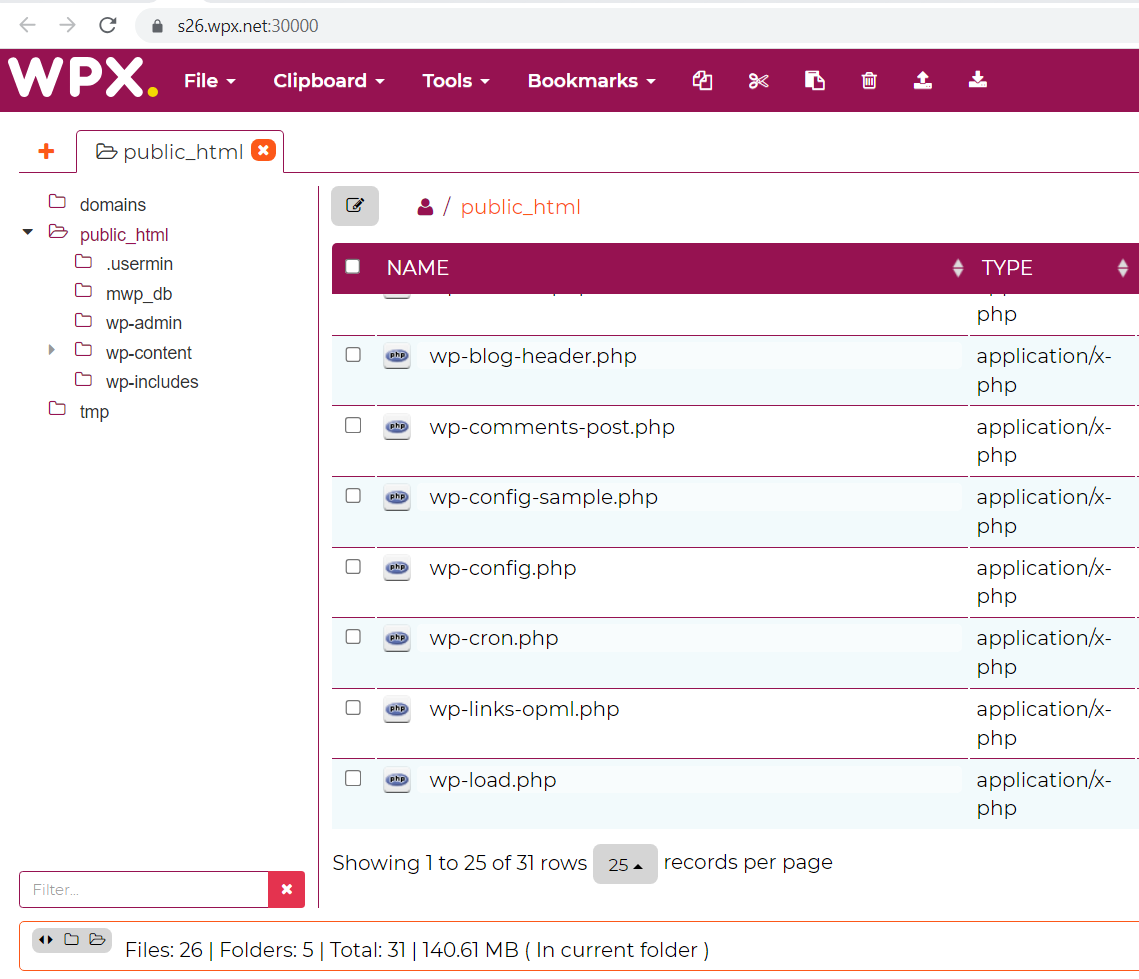 wpx filemanager