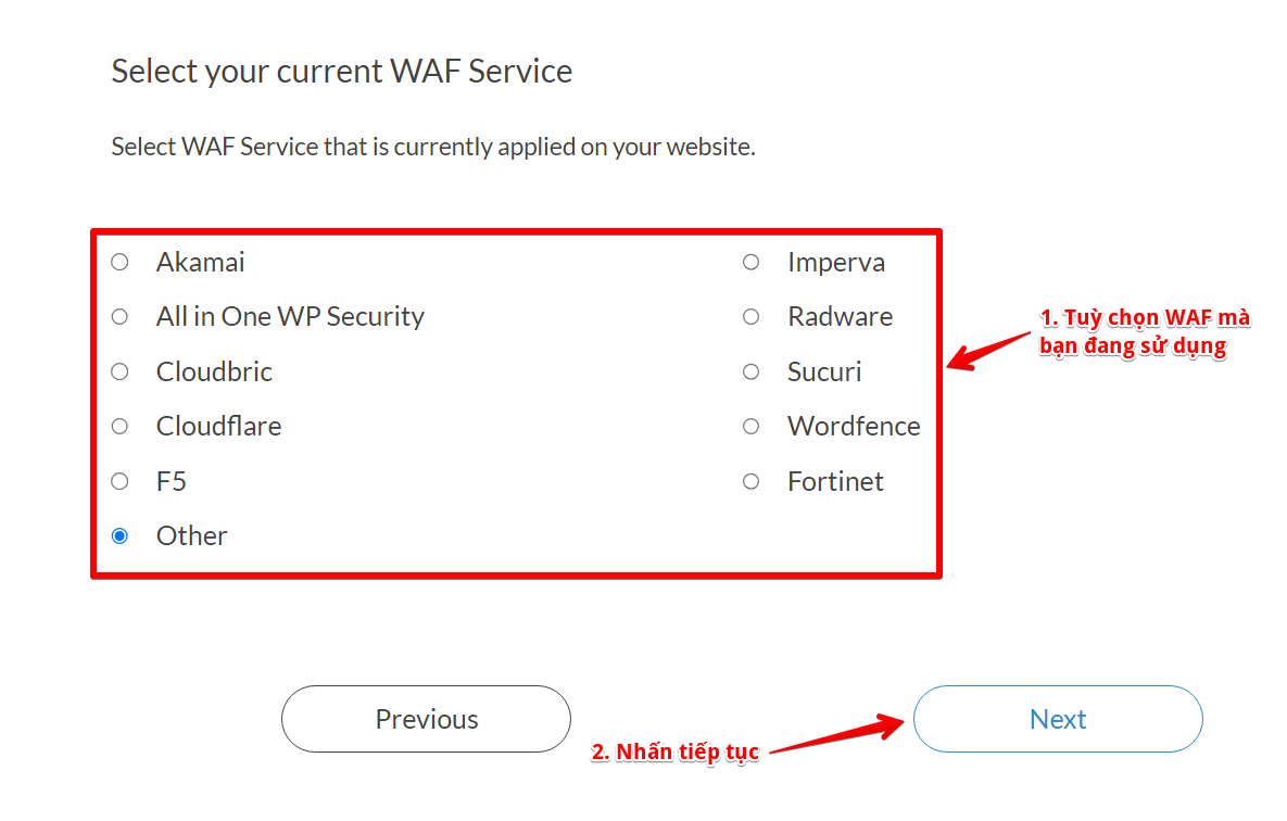 select waf service