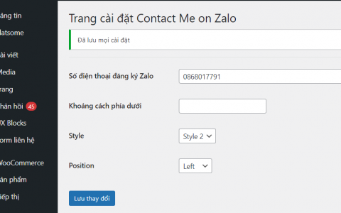 Code html css tĩnh thay thế plugin Contact Me on Zalo
