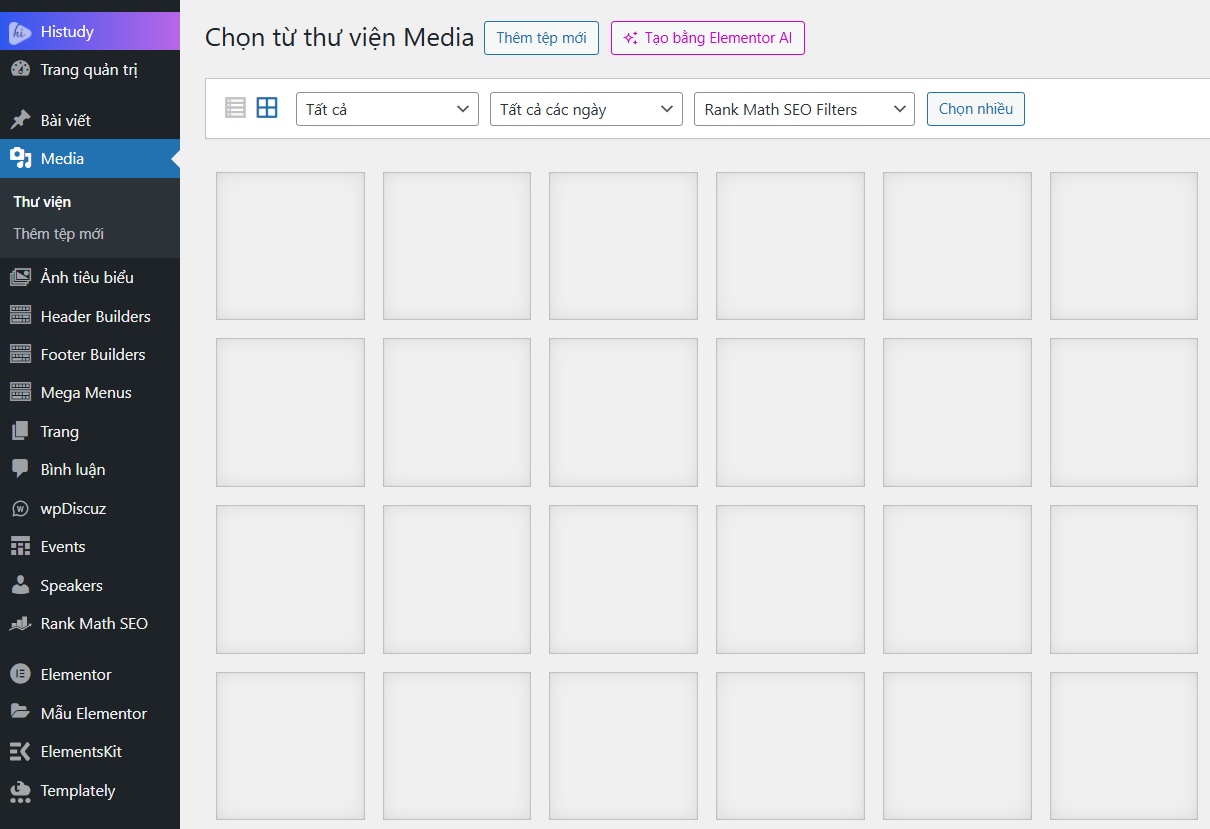 Xoá hình ảnh lỗi 404 trong thư viện ảnh (media) WordPress