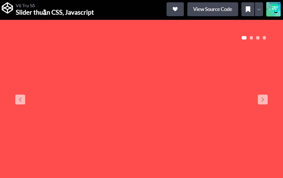Code slider thuần CSS, Javascript không cần thư viện
