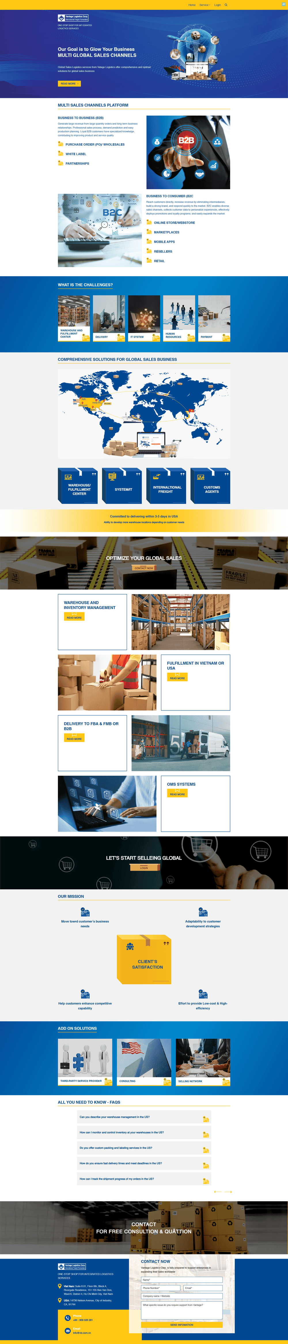 M?u Website C?ng ty Logistics Toàn c?u