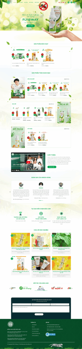 Mẫu website đông dược Bảo Linh