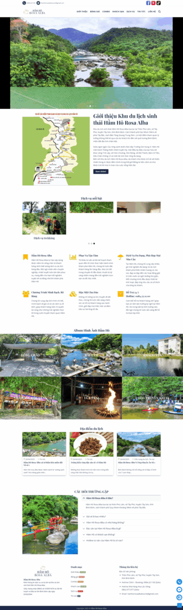 Mẫu website Hầm Hô Rosa Alba