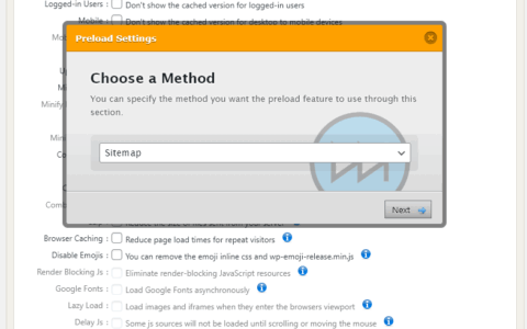 Plugin hỗ trợ chức năng Pre-loading Cache cho WordPress