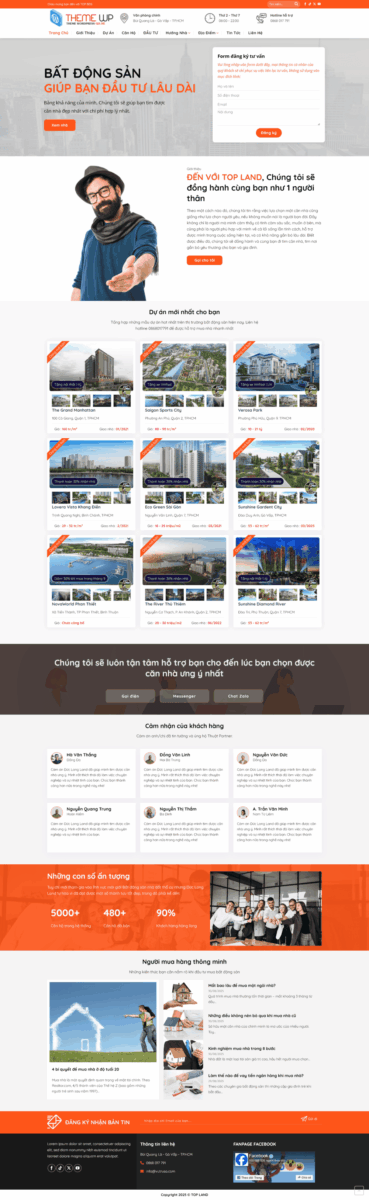 Mẫu website cho chuyên gia Marketing Bất Động Sản